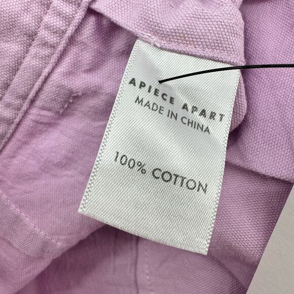 Apiece Apart Merida High Rise Cotton Pants Straight Leg Lavender Spring Summer 2 - Picture 8 of 11